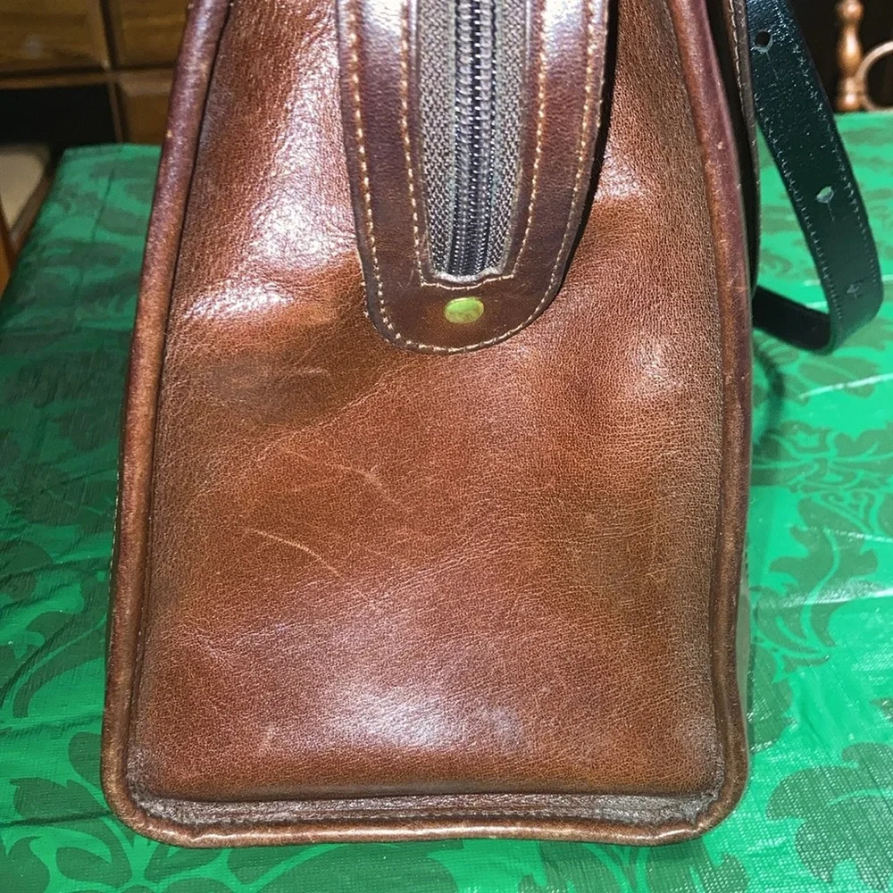 VTG BRAHMIN leather and croc handbag.  Two shades of brown, exc.cond. $280 - Picture 10 of 11